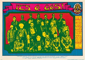 VARIOUS ARTISTS.  [PSYCHEDELIC ROCK CONCERTS.] Group of 6 posters. 1967-1968. Sizes vary.